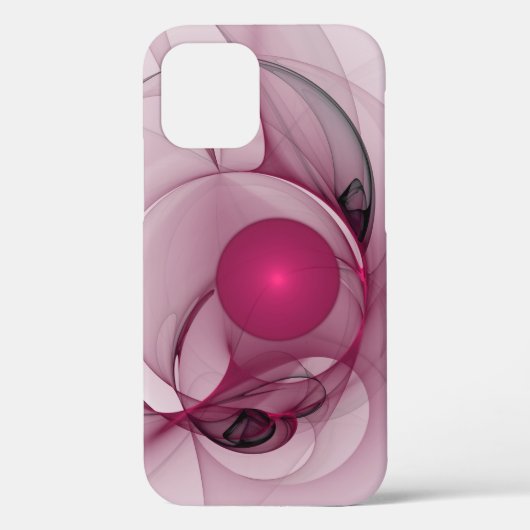 Fractal, moderne Abstracte Berry roze kunst Case-Mate iPhone Case (Achterkant)