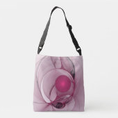 Fractal, moderne Abstracte Berry roze kunst Crossbody Tas (Achterkant)