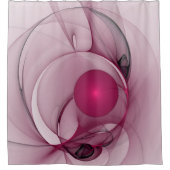 Fractal, moderne Abstracte Berry roze kunst Douchegordijn (Voorkant)