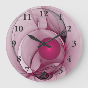 Fractal, moderne Abstracte Berry roze kunst Grote Klok