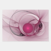 Fractal, moderne Abstracte Berry roze kunst Inpakpapier Vel (Voorkant 3)