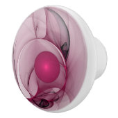 Fractal, moderne Abstracte Berry roze kunst Keramische Knop (Rechts)