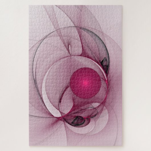 Fractal, moderne Abstracte Berry roze kunst Legpuzzel (Verticaal)
