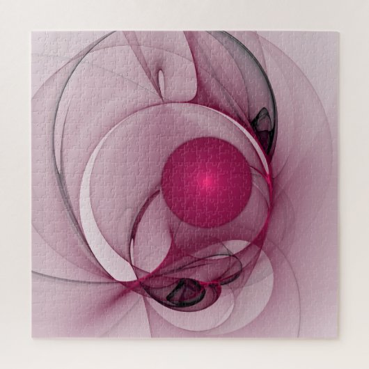 Fractal, moderne Abstracte Berry roze kunst Legpuzzel (Verticaal)