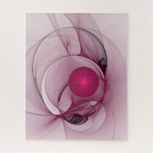 Fractal, moderne Abstracte Berry roze kunst Legpuzzel