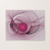 Fractal, moderne Abstracte Berry roze kunst Legpuzzel (Horizontaal)