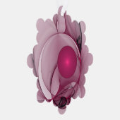 Fractal, moderne Abstracte Berry roze kunst Ornament Kaart (Rechts)