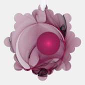 Fractal, moderne Abstracte Berry roze kunst Ornament Kaart (Achterkant)