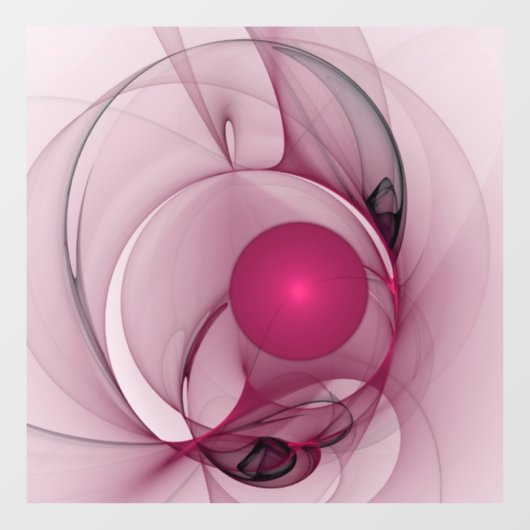 Fractal, moderne Abstracte Berry roze kunst Raamsticker (Vel)