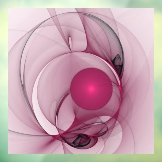 Fractal, moderne Abstracte Berry roze kunst Raamsticker (Vel 3)