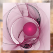 Fractal, moderne Abstracte Berry roze kunst Raamsticker (Vel 2)