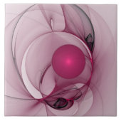 Fractal, moderne Abstracte Berry roze kunst Tegeltje (Voorkant)