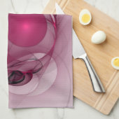 Fractal, moderne Abstracte Berry roze kunst Theedoek (Quarter Fold)