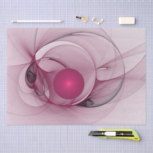 Fractal, moderne Abstracte Berry roze kunst Tissuepapier (Craft)