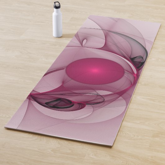 Fractal, moderne Abstracte Berry roze kunst Yogamat (In situ)