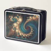 Fractal Monogram Metal Lunch Box (Voorkant)