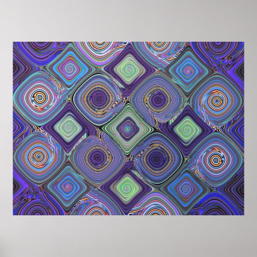 Fractal Mosaic 2 Abstracte kunst Poster (Voorkant)