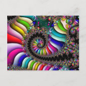 Fractal Multicolor Spiral Briefkaart (Voorkant)