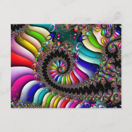 Fractal Multicolor Spiral Briefkaart