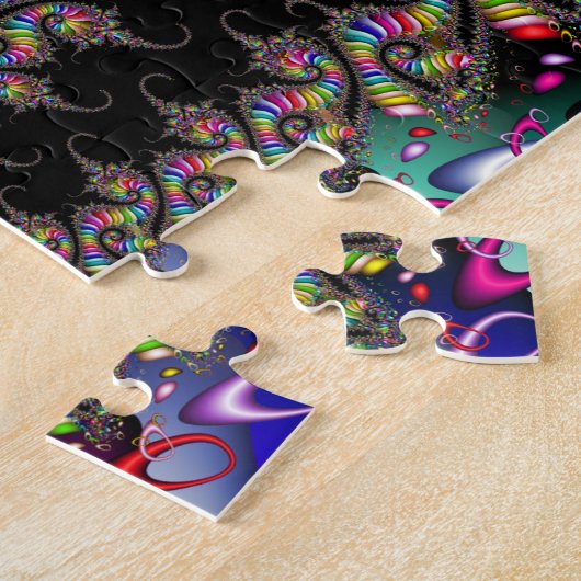 Fractal Multicolor Spiral Legpuzzel (Zijkant)