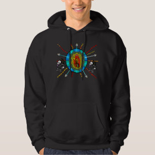 Fractal Native Kokpelli (mannen hoody deluxe)