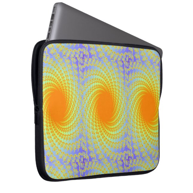 Fractal neopreen laptophoes laptop sleeve (Voorkant Rechts)