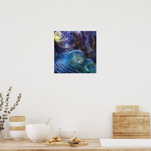 Fractal Ocean Poster (Keuken)
