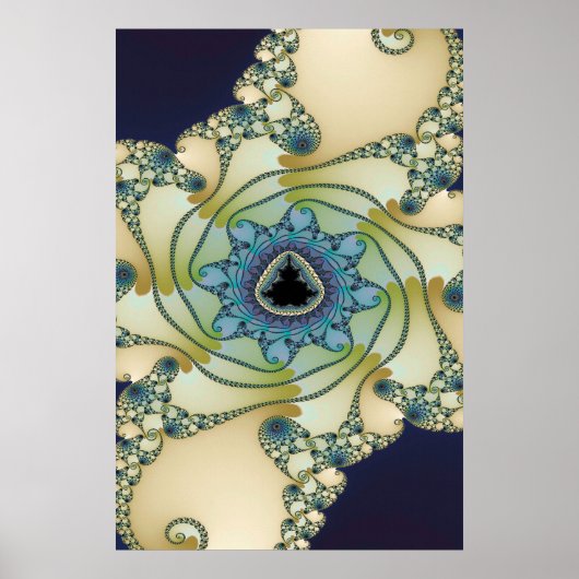 Fractal Octopus Mandelbrot Garden Poster (Voorkant)