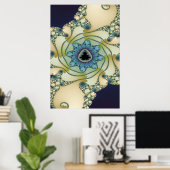 Fractal Octopus Mandelbrot Garden Poster (Thuiskantoor)