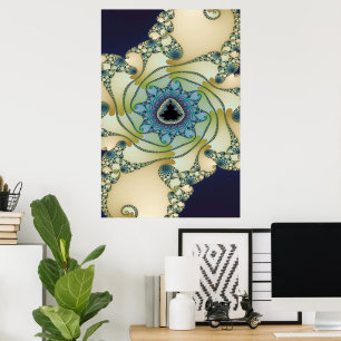 Fractal Octopus Mandelbrot Garden Poster