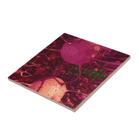 Fractal oerwoud tegeltje (Zijkant)