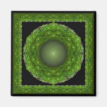 Fractal omgeven groen ornament