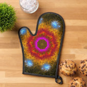 Fractal ontwerp heldere kleuren ovenwant (Top down)