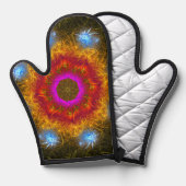 Fractal ontwerp heldere kleuren ovenwant (Voorkant / Achterkant)