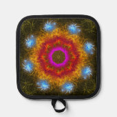 Fractal ontwerp heldere kleuren pannenlap (Voorkant)