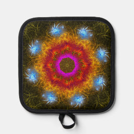 Fractal ontwerp heldere kleuren pannenlap