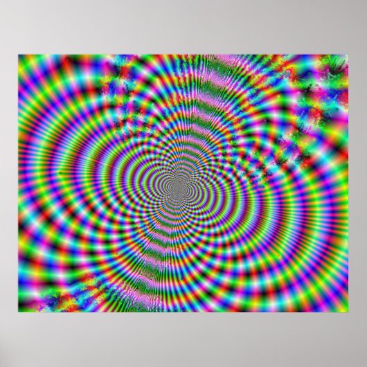 Fractal optische illusie 2 Poster (Voorkant)