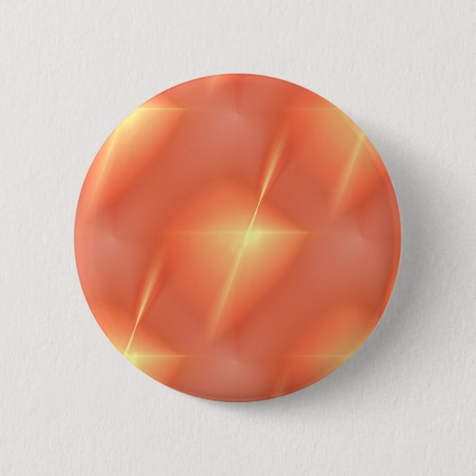 Fractal Oranje Star Ronde Button 5,7 Cm (Voorkant)