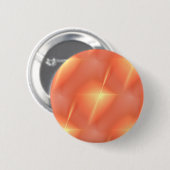Fractal Oranje Star Ronde Button 5,7 Cm (Voorkant /achterkant)