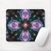 Fractal Paars Cross Mousepad Muismat (Met muis)