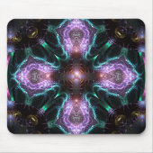Fractal Paars Cross Mousepad Muismat (Voorkant)
