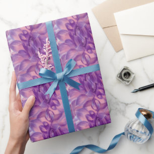 Fractal Paarse Daisies Cadeaupapier