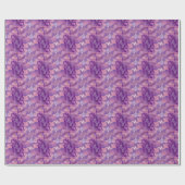 Fractal Paarse Daisies Cadeaupapier (Vlak)