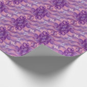 Fractal Paarse Daisies Cadeaupapier (Hoek)