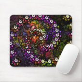 fractal paarse floral Psychedelic Rainbow Spiral Muismat (Met muis)