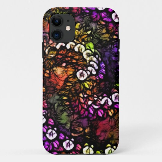 fractal paarse Psychedelic Rainbow Spiral Trippy Case-Mate iPhone Case (Achterkant)