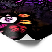 fractal paarse Psychedelic Rainbow Spiral Trippy Perfect Poster (Hoek)