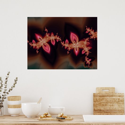 Fractal Padparadscha Poster (Keuken)