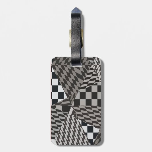 Fractal Paradise Bagagelabel (Achterkant verticaal)