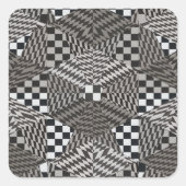 Fractal Paradise Vierkante Sticker (Voorkant)